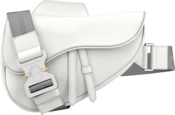 Dior X 1017 Alyx 9sm White Leather Saddle Bag