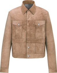 Dior X Cactus Jack Brown Leather Layered Jacket