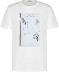 Dior X Daniel Arsham White Book Cover Print T Shirt