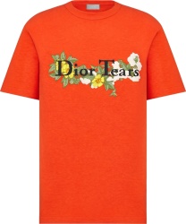 Dior X Denim Tears Orange Logo T Shirt