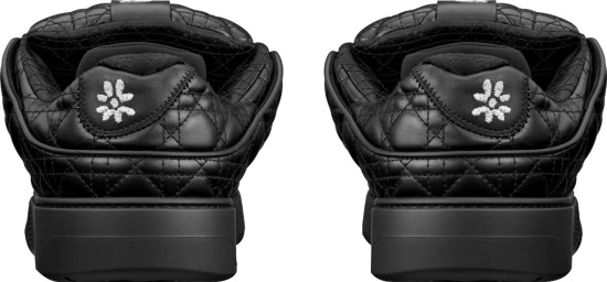 Dior X Erl Black Quilted Low Top Sneakers