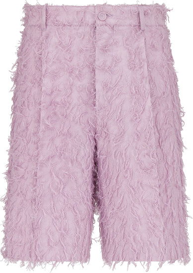 Dior X Erl Purple Fringed Shorts