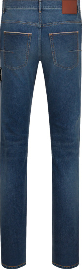 Dior X Kenny Scharf Blue Denim Cd Patch Jeans