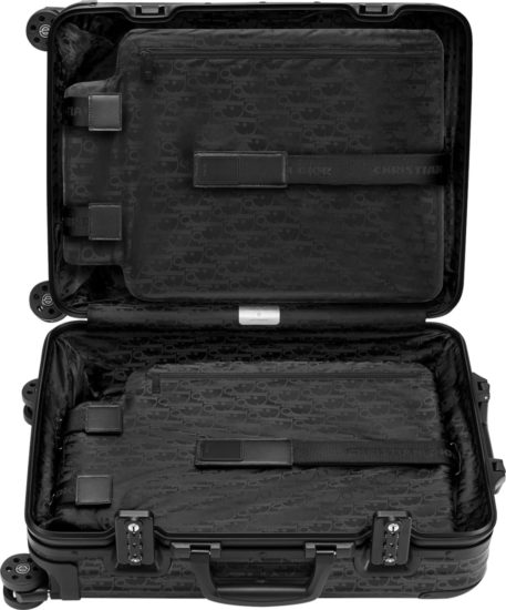 Dior X Rimowa Black Oblique Metal Suitcase