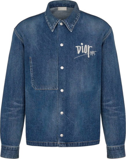 Dior X Shawn Blue Denim Overshirt