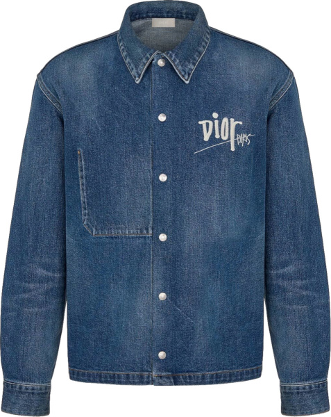 Dior X Shawn Blue Denim Overshirt