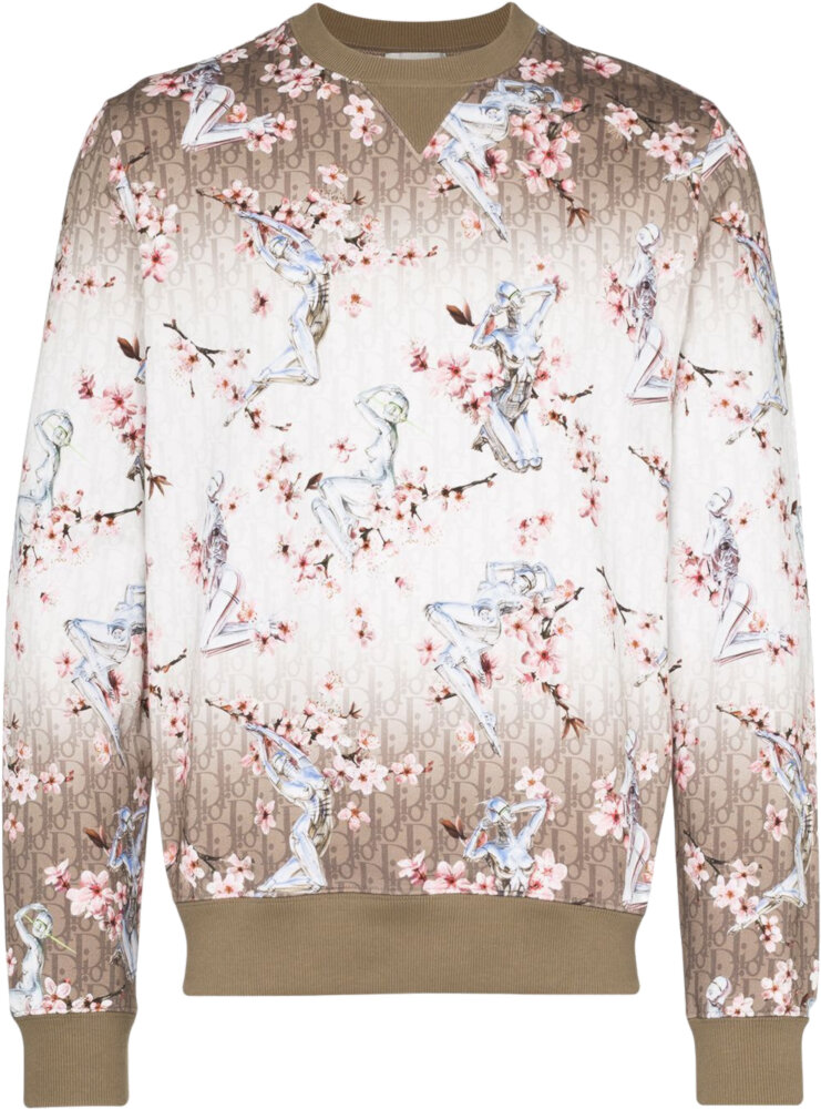 Dior x Sorayama Beige Oblique Sweatshirt | INC STYLE
