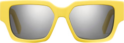 Dior Yellow Square Cd Su Sunglasses