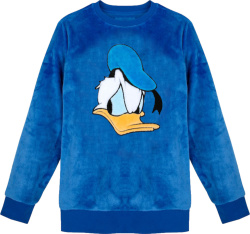 Disney Blue Velour Donald Duck Sweatshirt