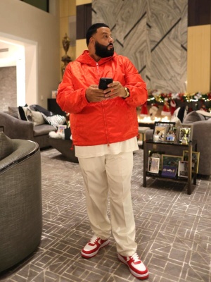 Dj Khaled Wearing A Louis Vuitton Windbreaker Audemars Piguet Watch And Nike X Louis Vuitton Af1s