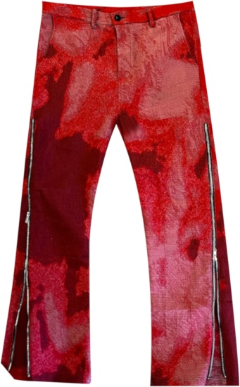 Dogani Red Side Zipper Pants