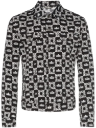 Dolce And Gabbana Black And White Printed Jacket
