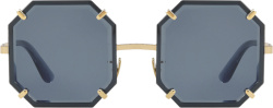 Black & Gold Hexagon Sunglasses (DG2216)