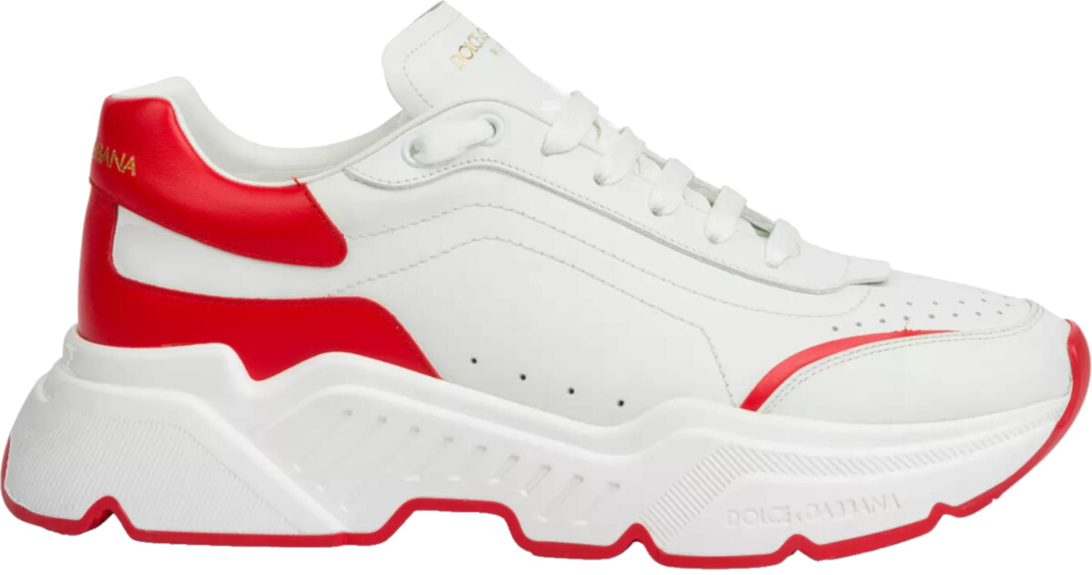 Dolce & Gabbana White & Red 'Daymaster' Sneakers | INC STYLE