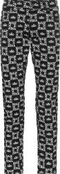 Dolce Gabbana Black And White Dg Crown Checkered Jeans