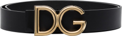 Dolce Gabbana Black Gold Dg Belt