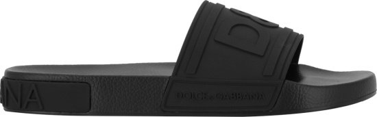 Dolce Gabbana Black Pool Slides