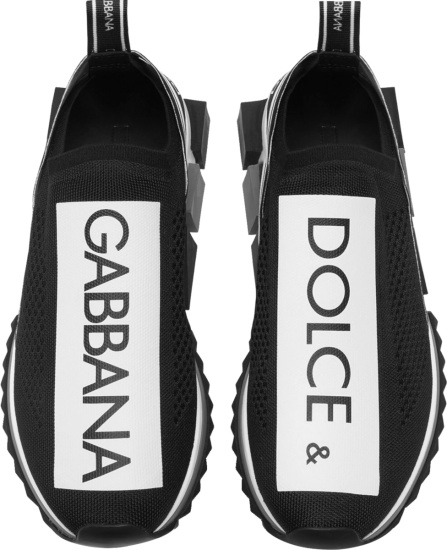 Dolce Gabbana Black Slip On Sorrento Sneakers