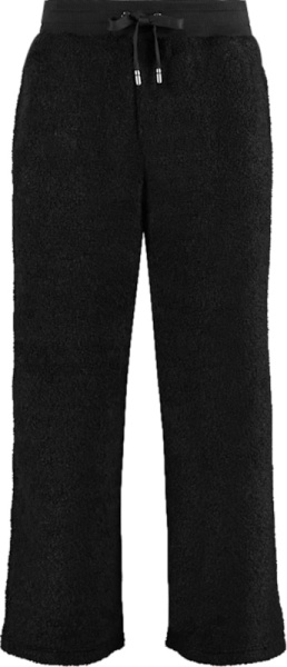 Dolce Gabbana Black Wide Leg Baggy Terry Cotton Sweatpants