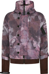Dolce Gabbana Burgundy Camouflage Layered Jacket