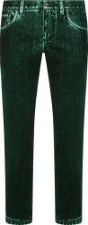 Dolce Gabbana Green Garment Dyed Jeans Gyd2ltg8cv3v9524