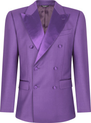 Purple Double-Breasted Suit Jacket