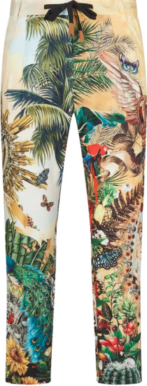 Dolce Gabbana Tropical Dg King Print Jogging Pants