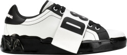 Dolce Gabbana White Black Portofino Melt Sneakers