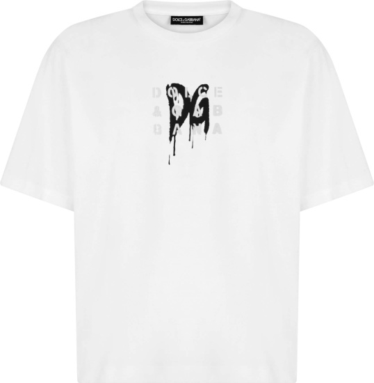 Dolce & Gabbana White DG-Drip Logo T-Shirt | INC STYLE