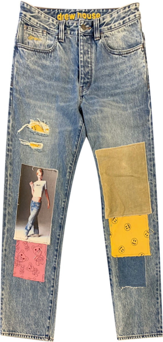 Drew House Indigo Patchwork Jeans | Incorporated Style