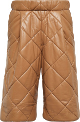 Dries Van Noted Beige Quilted Padded Shorts