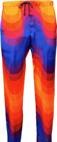 Dries Van Noten X Verner Panton Orange Blue Wave Pants