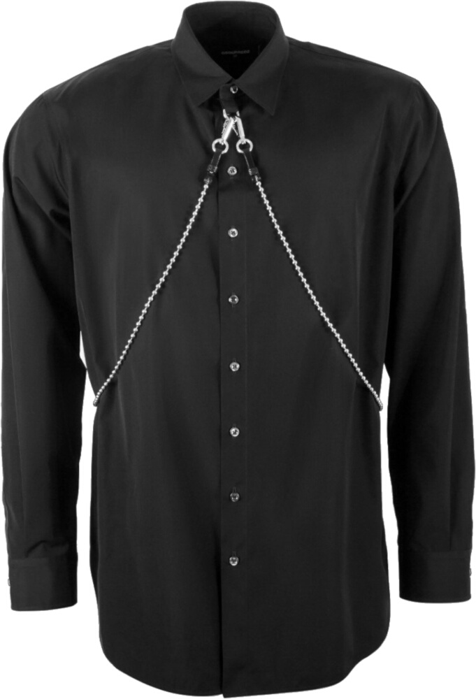 Dsquared2 Chain Detail Black Shirt | Incorporated Style