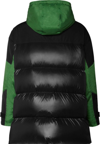 Dsquared2 Green And Black Anorak Maxi Parka