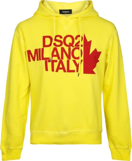 Dsquared2 Milano Print Yellow Hoodie