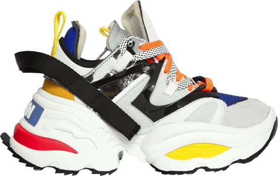 Dsquared2 White & Multicolor 'The Giant' Sneakers | INC STYLE