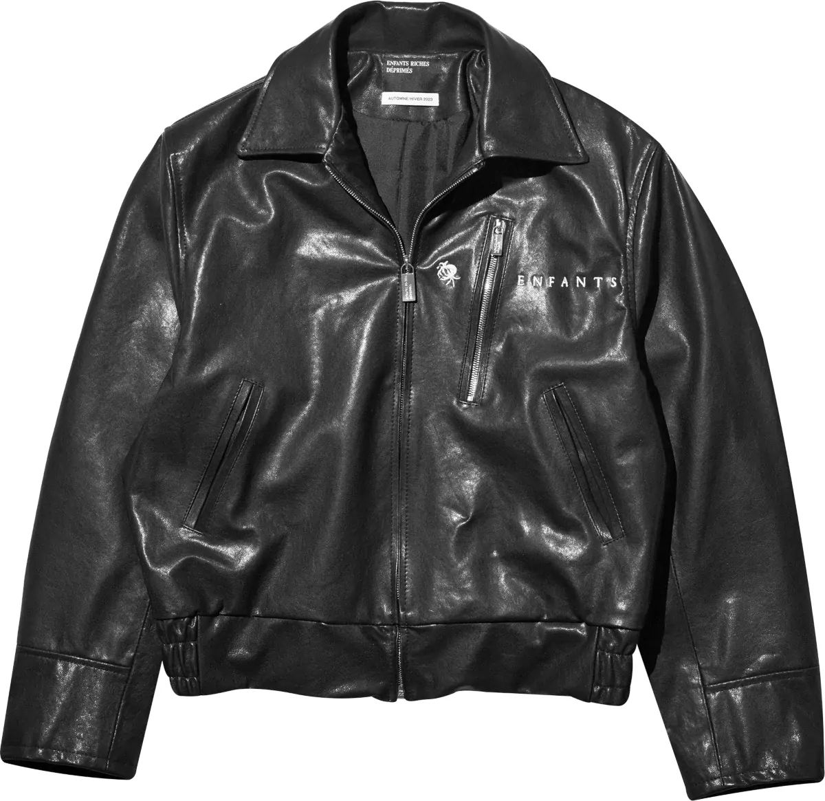 Erd Black Leather Opium Den Leather Jacket