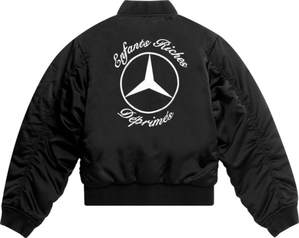 Erd Black Oversized Mercedes Bomber Jacket H