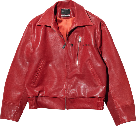 Erd Red Leather Opium Jacket