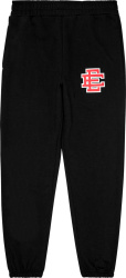 Eric Emanuel Black And Red Ee Logo Sweatpants