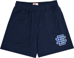 Eric Emanuel Navy And Royal Blue Ee Logo Basic Mesh Shorts