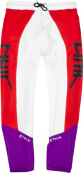 White, Purple, & Red Moto Pants