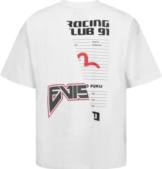 Evisu Multi Logo And Graphic Print Patchwork T Shirt