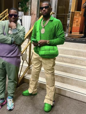 Fabolous Green Checkered Polo Bottega Veneta Bag Who Decides War Moto Pants Bottega Sneakers