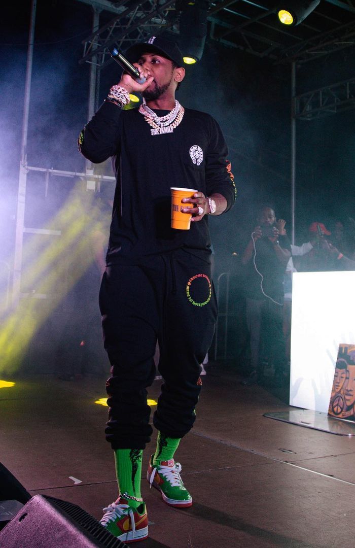 Fabolous Performing In a Full Chrome Hearts Outfit