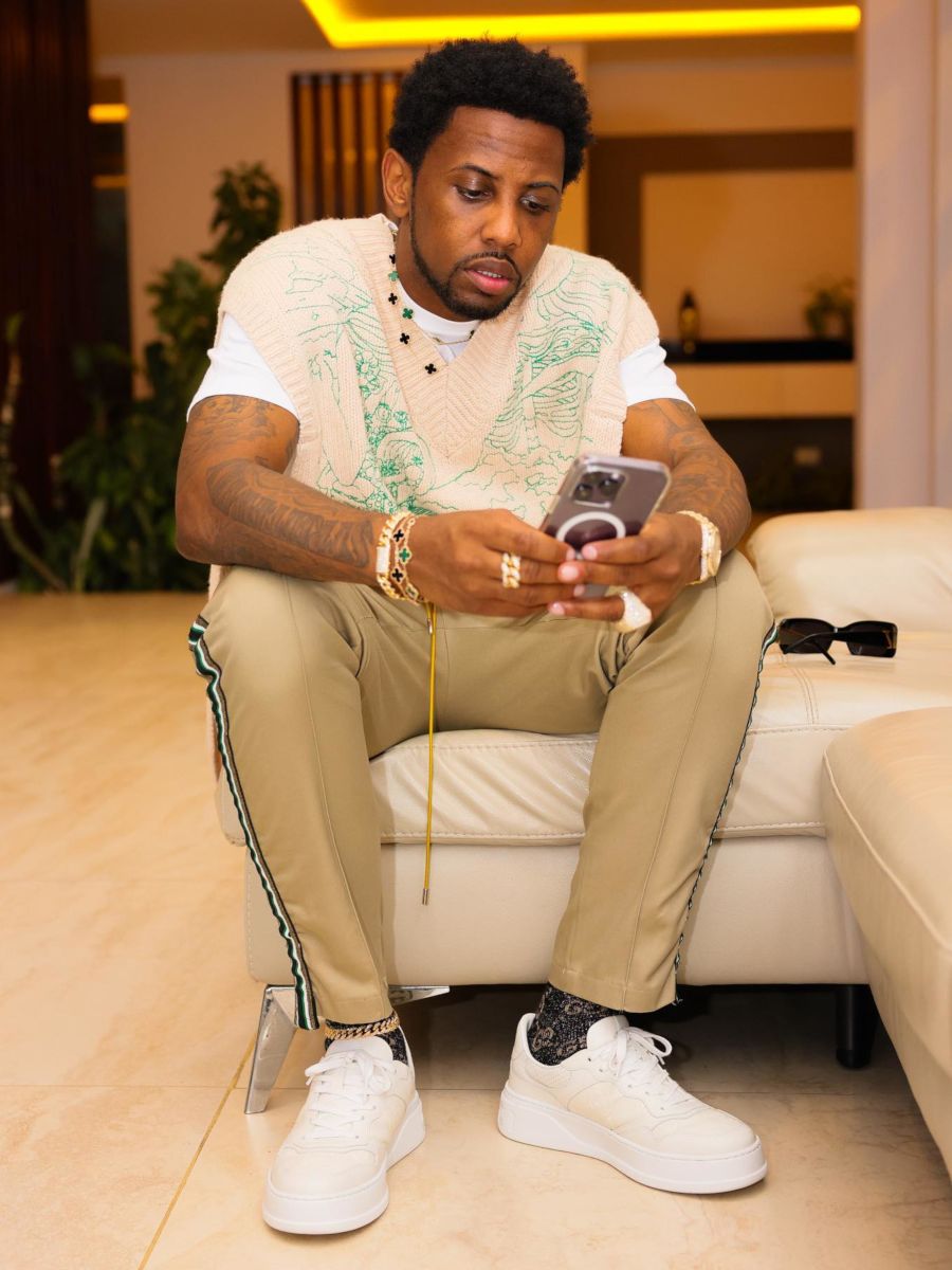 Fabolous Chills In a Who Decides War Vest & Matching RHUDE Trackpants