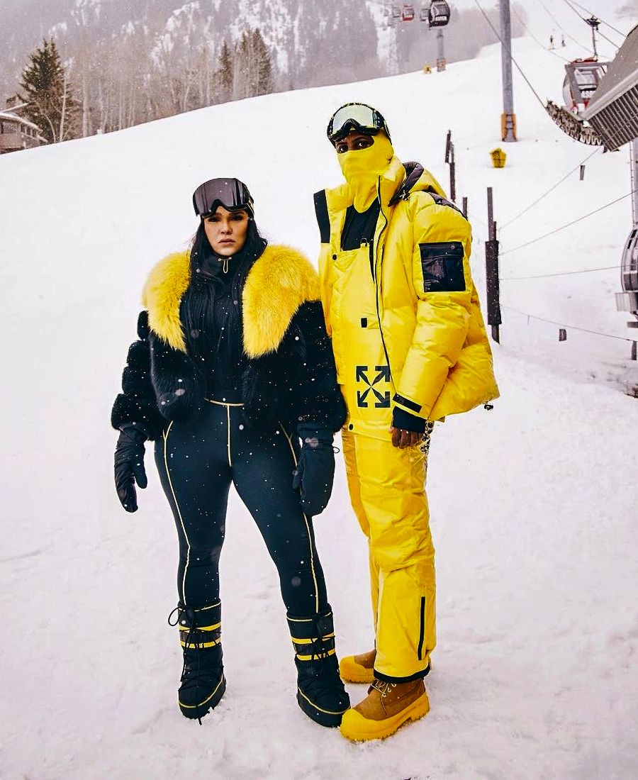 Fabolous Skiing In an Off-White, & Timberland x Bee Line Outfit