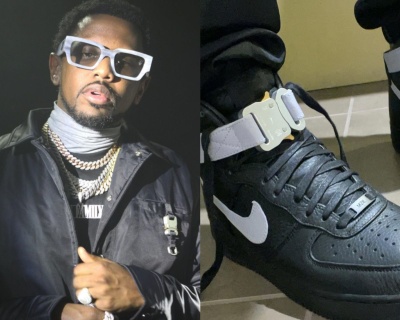 Fabolous Wearing Off White Marble Sunglasses With A 1017 Alyx 9sm Shirt Jacket And Nike X Alyx Air Force 1 Sneakers