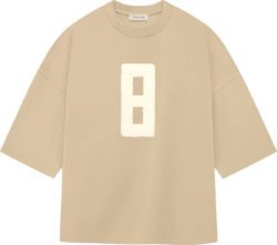 Fear Of God Beige 8 Embroidered T Shirt