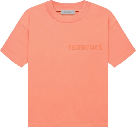 Fear Of God Essentials Coral Orange T Shirt